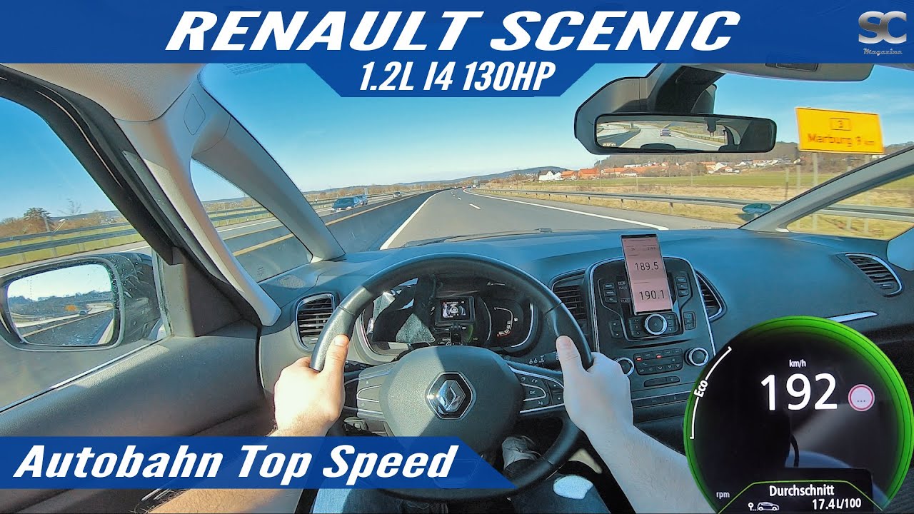 Renault Scenic 115HP (2017) - Autobahn Top Speed Drive POV