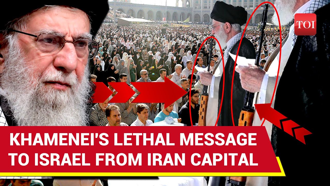 Iran Supreme Leader Khamenei Flaunts Rifle In Rare Friday Appearance | Israel | Hassan Nasrallah