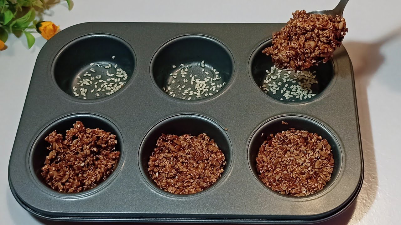 Biscotti croccanti senza farina! ricetta sana in 5 minuti! Deliziosi 🥰