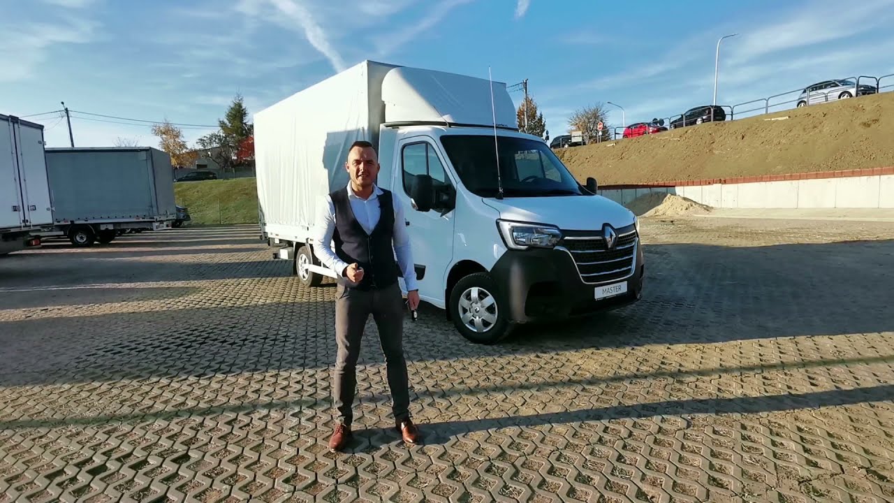 Nowy Renault Master 2021,podwozie L3 165KM, zabudowa CARPOL plandeka z windą
