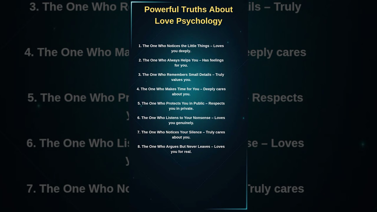 8 Powerful Truths About Deep Love Psychology