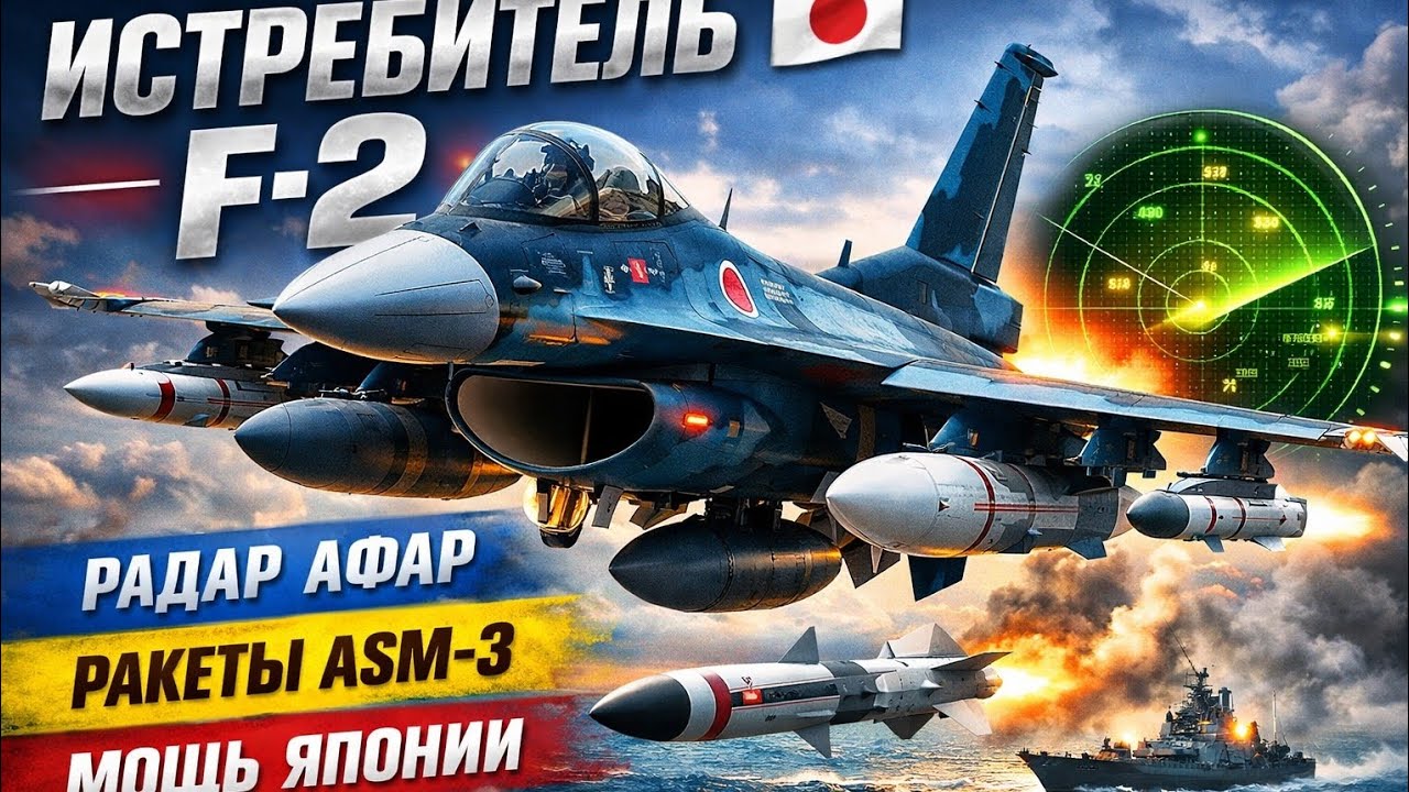 Японский истребитель F-2 &mdash; Радар АФАР, ракеты ASM-3 и морская мощь Японии