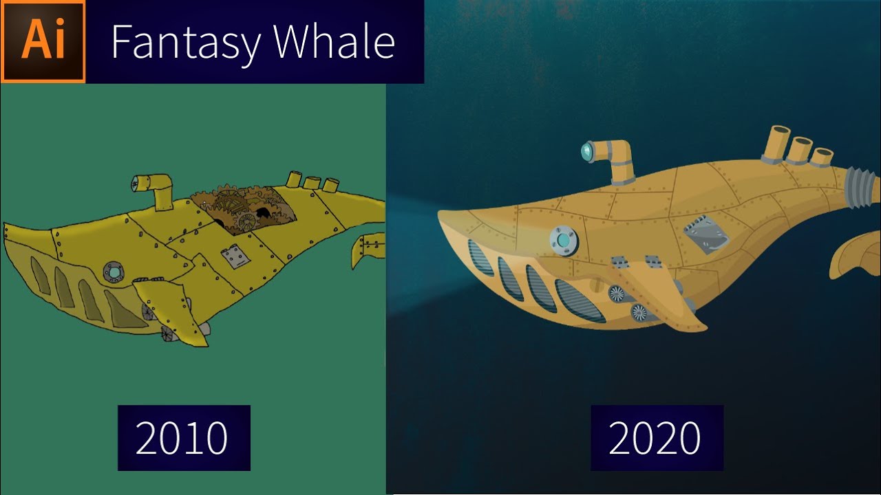 Fantasy Whale Ship | Re-Illustrating