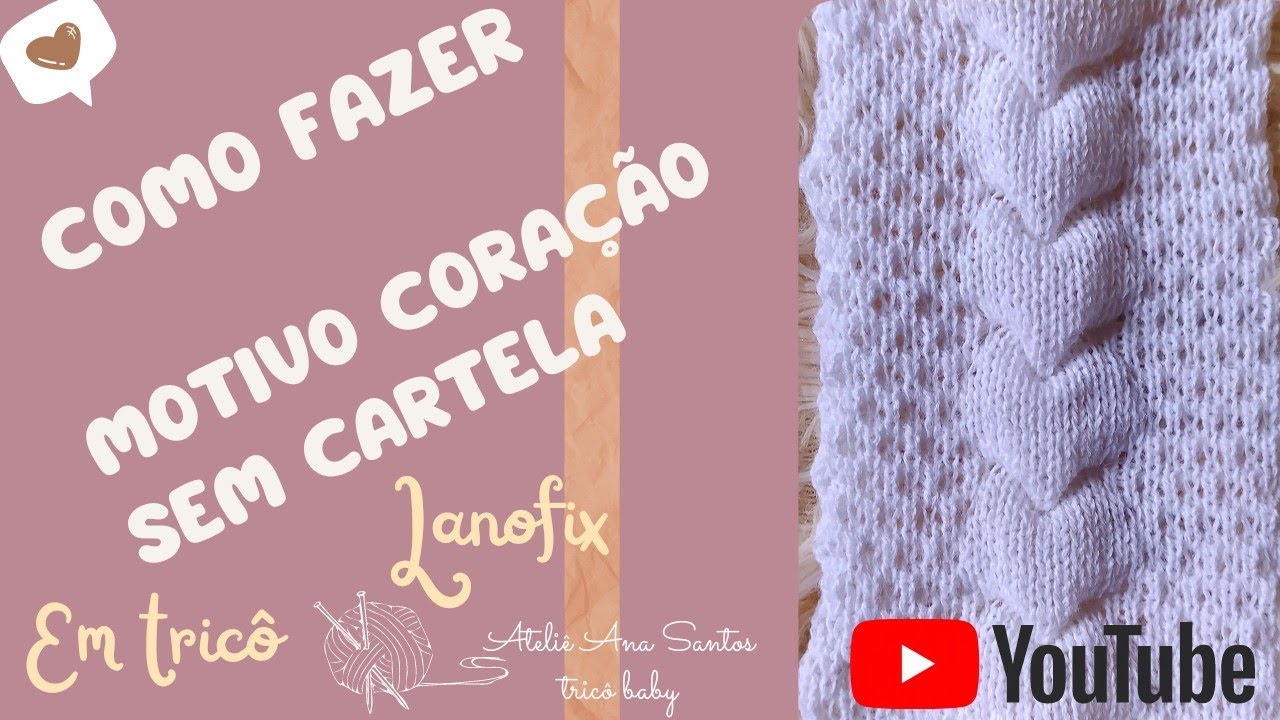 motivo coração 💓 feito manualmente. sem cartela na lanofix.