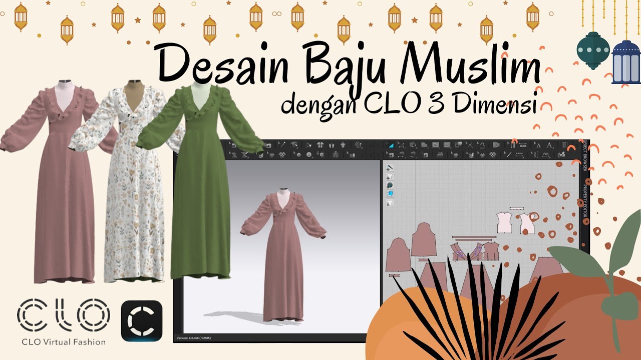 Desain Baju Muslim dengan CLO3D || Desain gamis 3 Dimensi