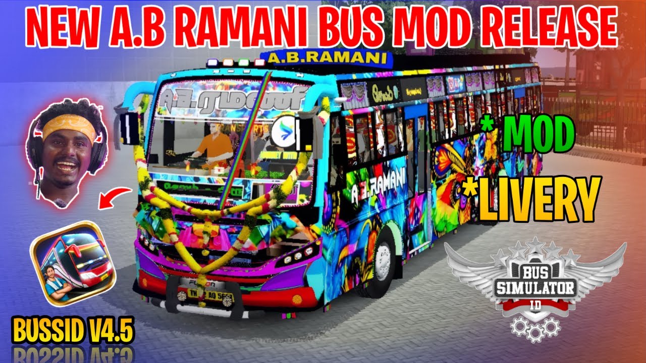 New AB RAMANI Bus Mod Tamil | Bus Simulator Indonesia | AB RAMANI Bus Livery In Bussid #ramani #bus