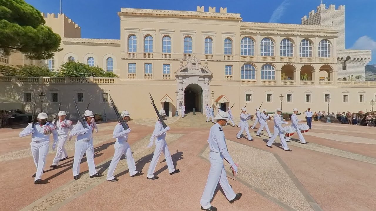The changing of the guard at the Prince's Palace of Monaco