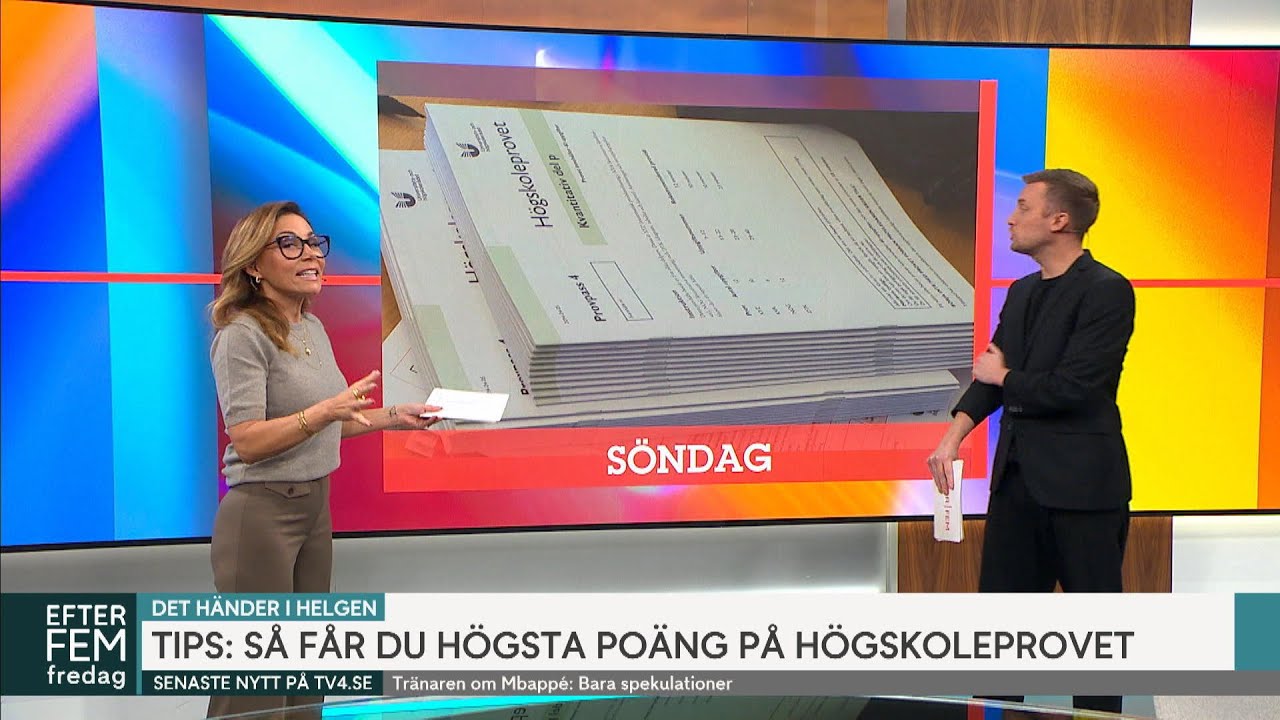 Tips: Så får du högsta poäng på högskoleprovet | Efter fem | TV4 & TV4 Play