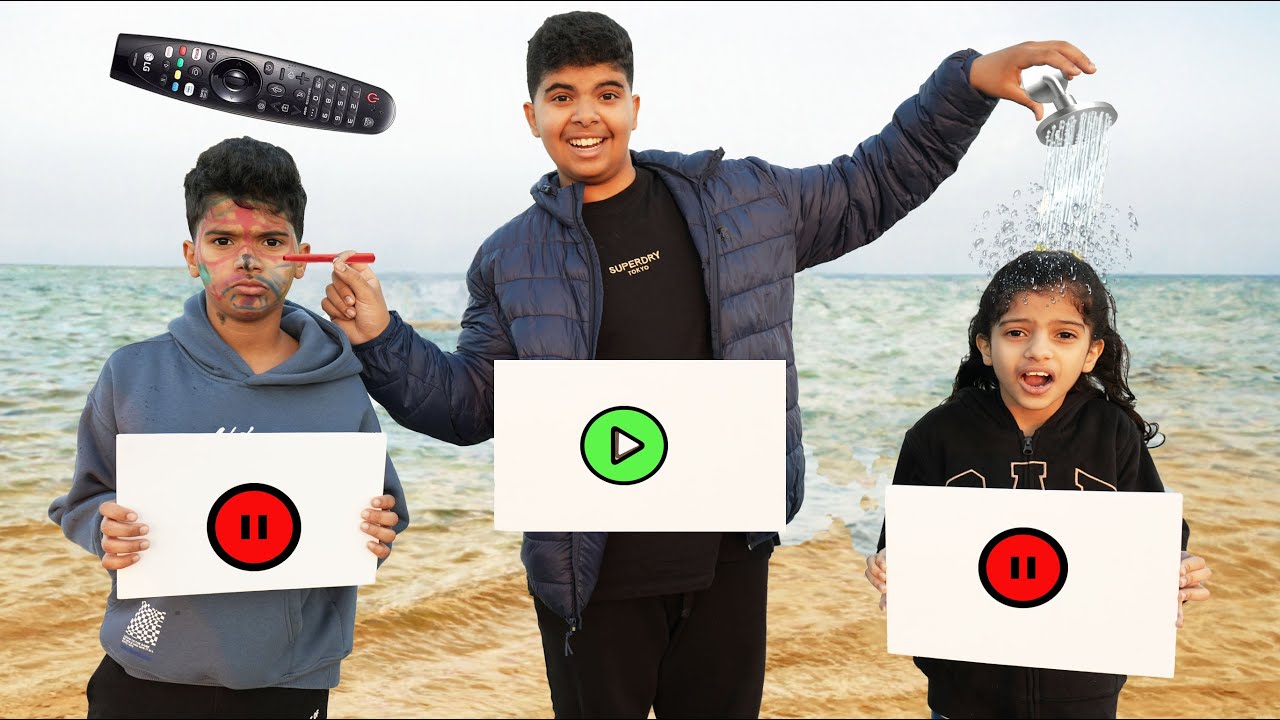 تحدي التوقف بالريموت !! تولين تجمدت من البرد