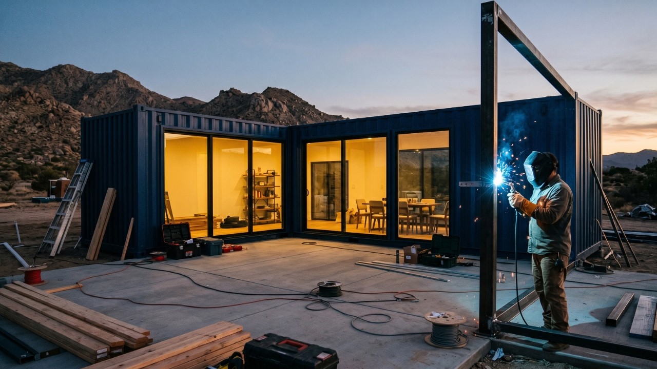 Man Builds a Shipping Container House — It Cost $240,837 | Full Build by @TheModernHomeProject