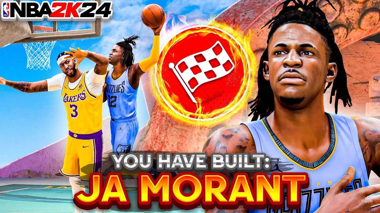 This JA MORANT BUILD w/ CONTACT DUNKS is UNFAIR in NBA 2K24!