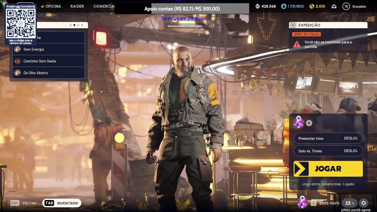 Jogando um pouco de Arc Raiders e depois partimos para um joguinho de terror