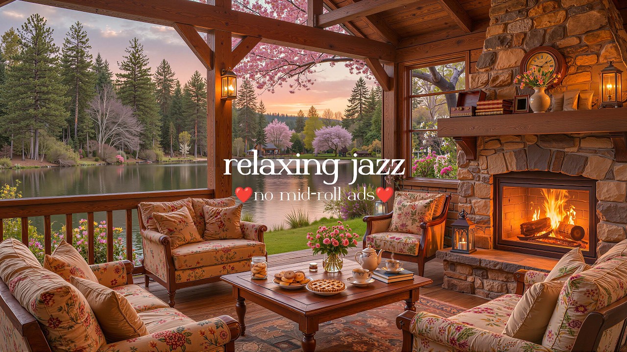 🌼 Cozy Spring Jazz (NO MID-ROLL ADS) – Peaceful Piano Ambience for Relaxation & Focus