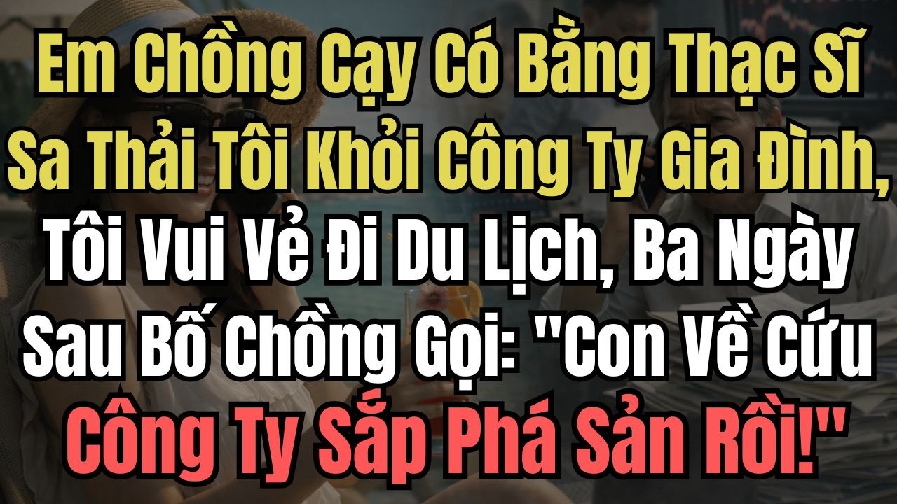 Em Chồng Cạy Có Bằng Thạc Sĩ, Sa Thải Tôi Khỏi Công Ty Gia Đình, Tôi Vui Vẻ Đi Du Lịch, Ba Ngày Sau