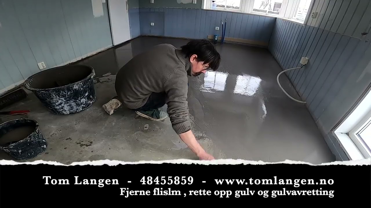 Fikser skjevt kjøkkengulv får limt hel tre gulv kommer.. #betong #gulvavretting #inspiration