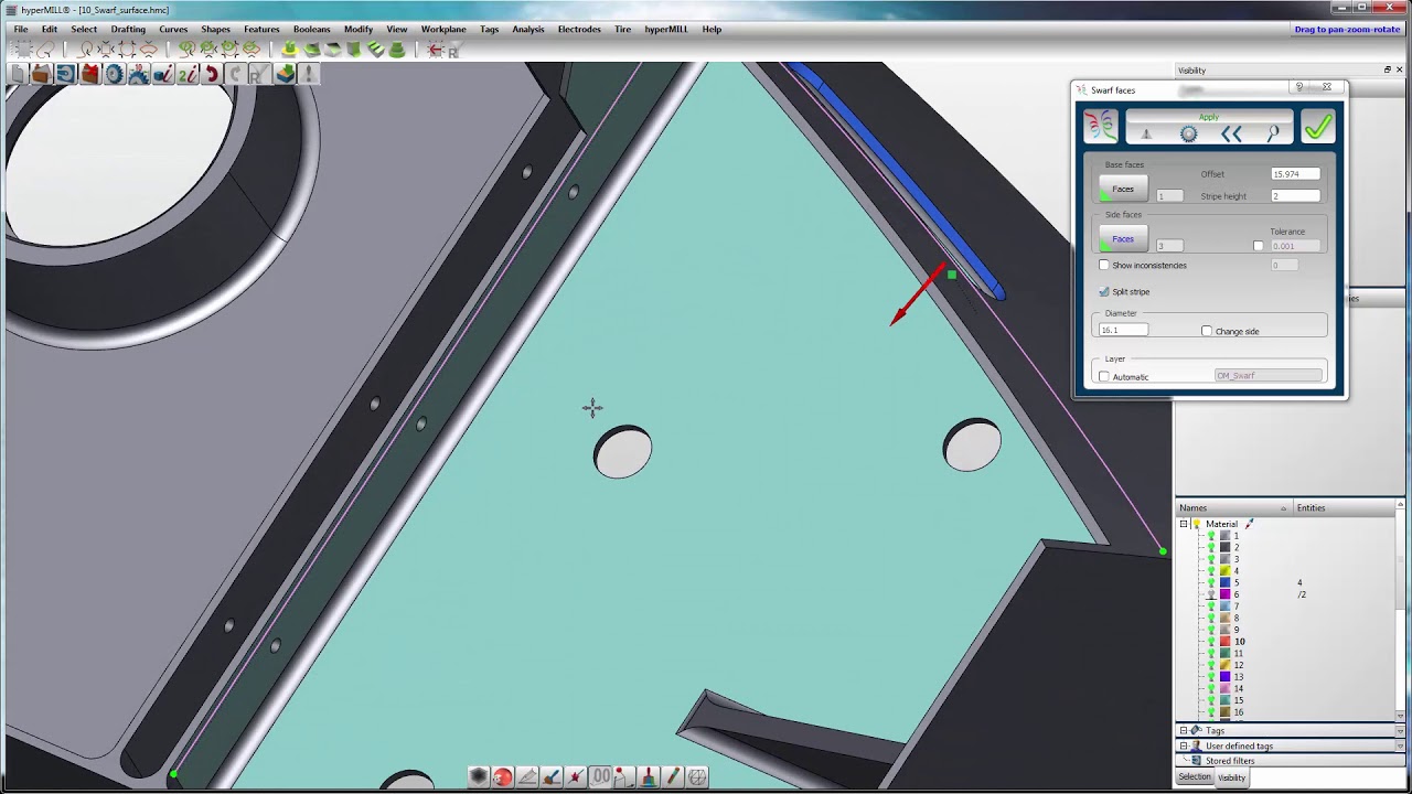 hyperCAD-S 2017.1 - Swarf Faces
