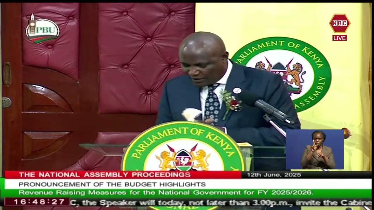 Mbadi: I have proposed an allocation of Ksh.26.8 B for water and sewerage infrastructure development