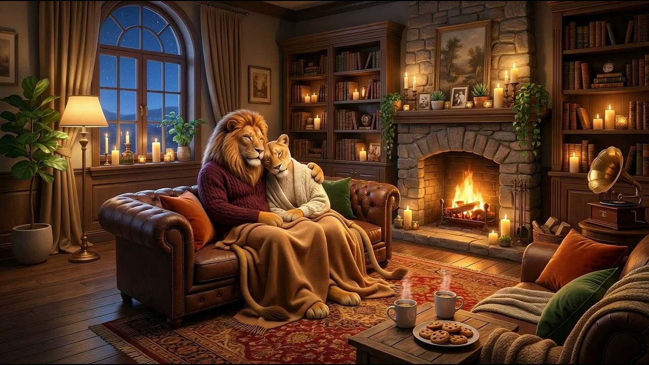 Cozy Fireplace Jazz 🔥❄️ Winter Night Ambience with Smooth Jazz for Sleep, Study & Stress Relief