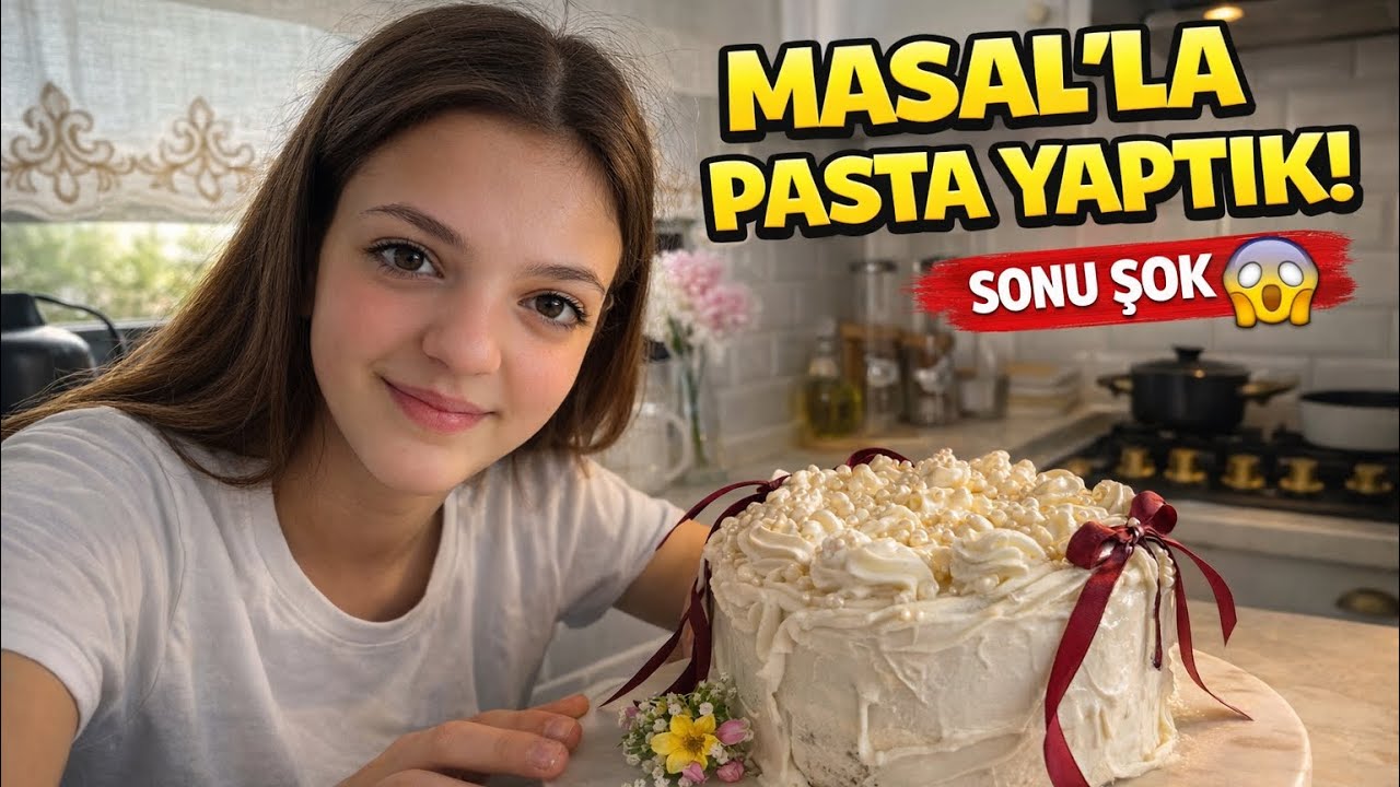MASAL İLE PASTA YAPTIK VE MUTFAK BATTI !!! / Hangimizinki Daha Güzel