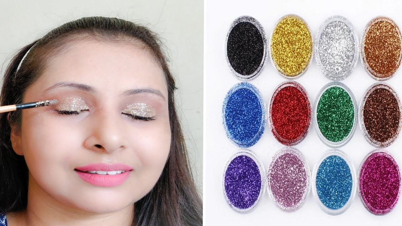 How to apply glitter eyeshadow (Hindi)| 2 easy STEPS for beginners |kaurtips ♥️