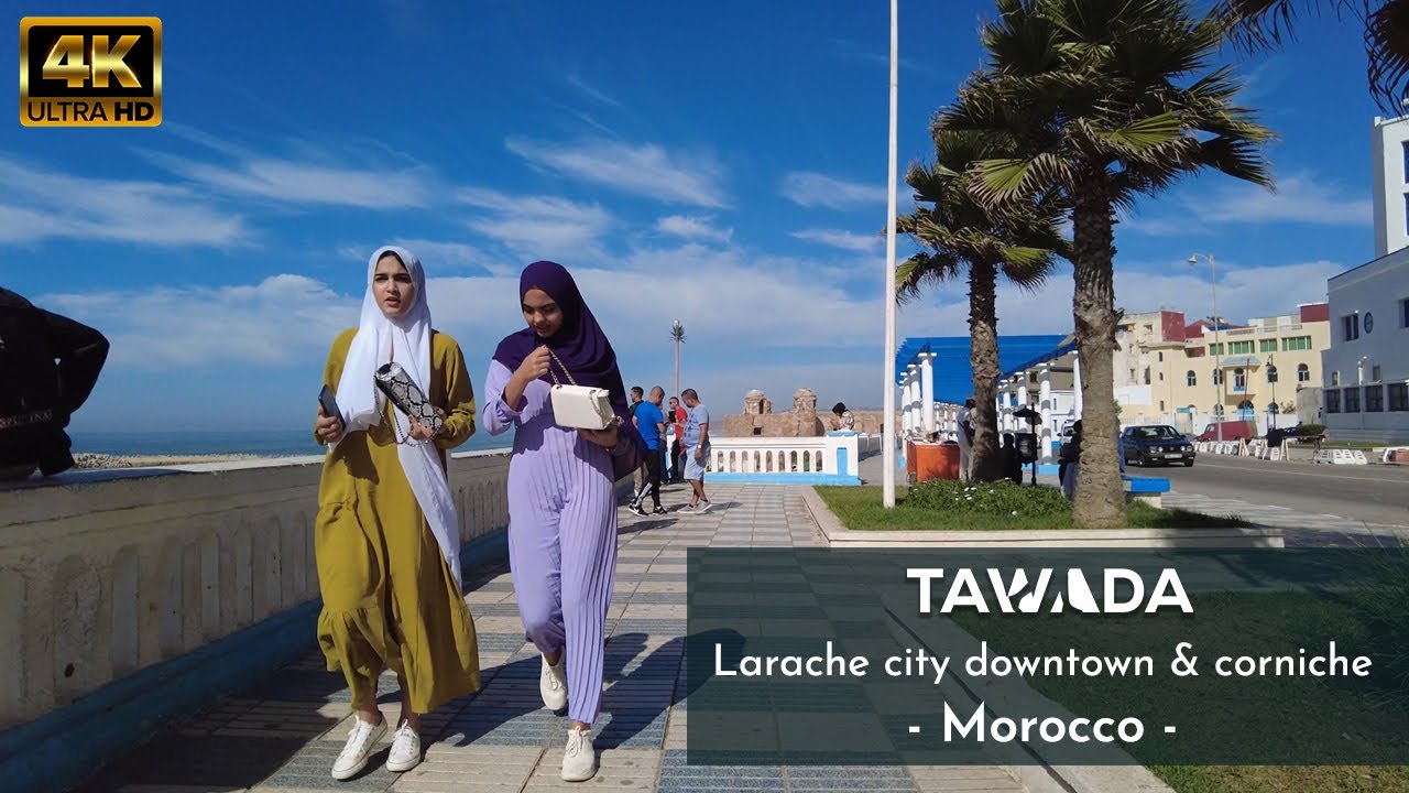 Walking in Larache city - Morocco - 4k Walking tour
