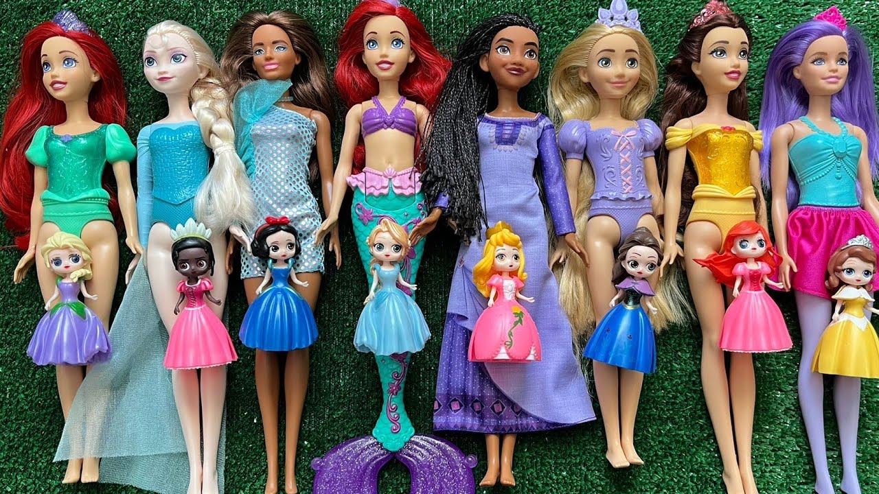 Disney Princess Doll Makeover DIY Miniature Ideas for Barbies  wig, Dress, Faceup,and More! DIY 5