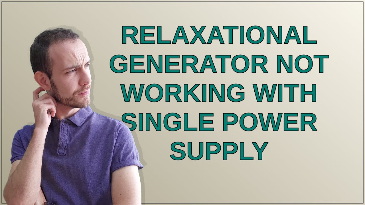 Electronics: Relaxational generator not working with single power supply