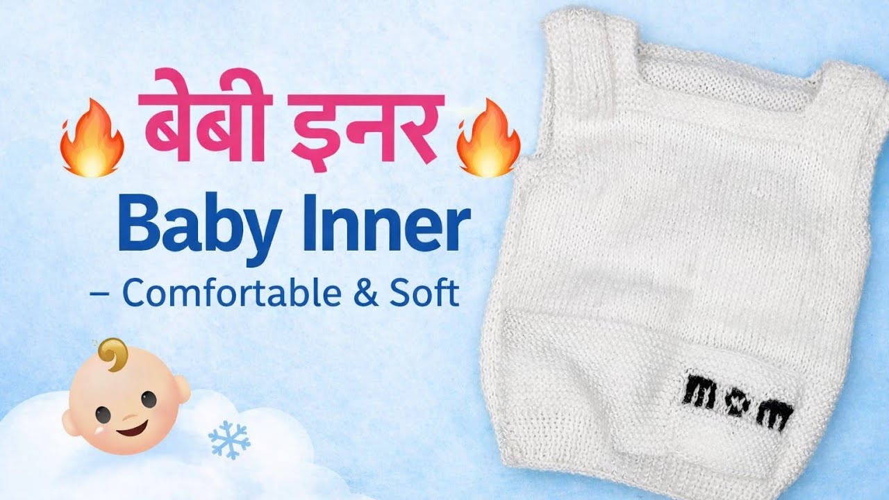 Knitting Woolen Inner For Baby | बच्चे का इनर कैसे बनाएं  How To Knit Woolen Vest Inner For Newborn 
