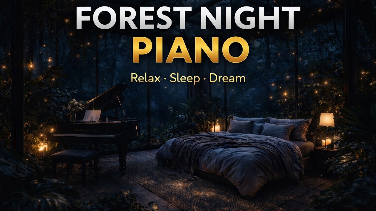 Forest Night Piano 🌙 Deep Sleep & Relaxing Music