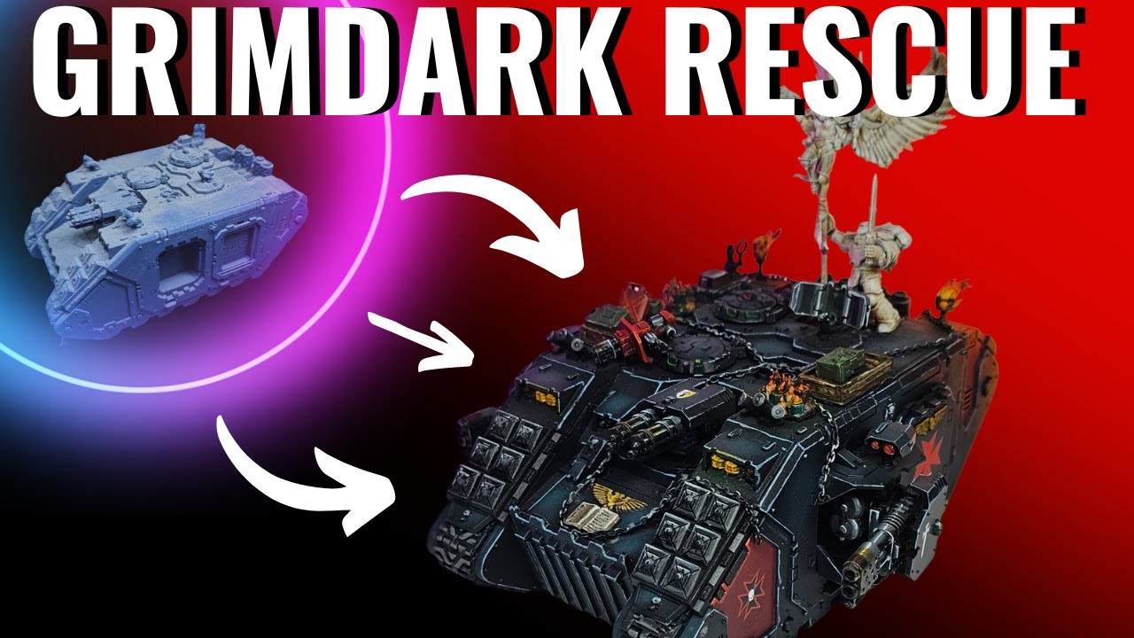 Grimdark и Holy Black Templars Land Raider Rescue и Kitbash!