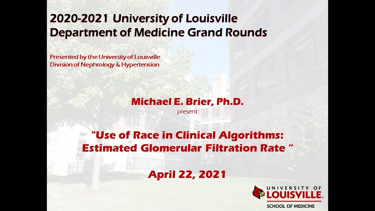 UofL Dept. of Medicine Grand Rounds: Dr. Michael Brier