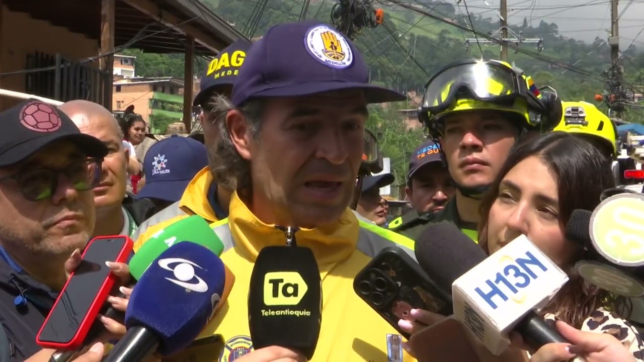 Alcalde de Medellín, Federico Gutiérrez, habla de emergencia por lluvias en varias zonas de Medellín