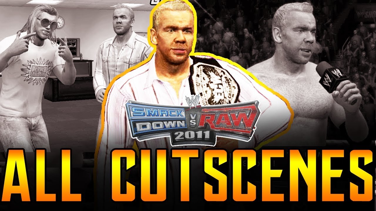 WWE Smackdown Vs Raw 2011 - ALL CUT SCENES - Road To Wrestlemania (Christian)