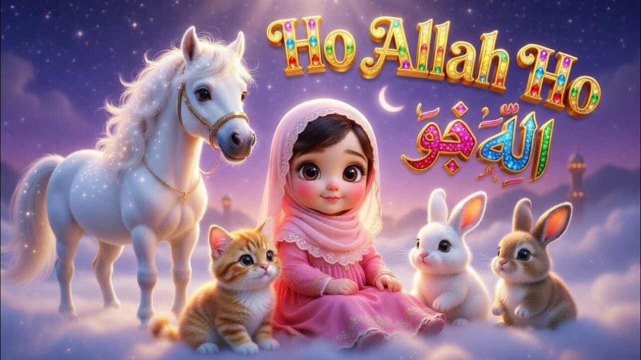 ✨ Allah Ho Allah Ho La Ilaha Illa Hoo | Deep Sleep Naat for Kids - Islamic Sweet Lollyby Part 2  