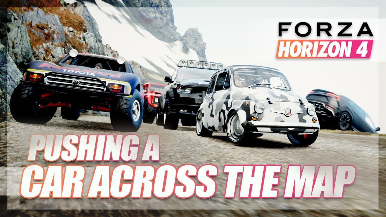 Forza Horizon 4 - HARDEST CHALLENGE YET! Pushing Car Across The Map!