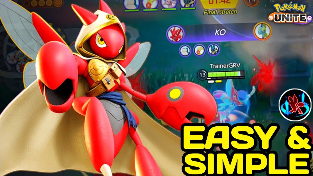 Scizor with Easy Moves & Simple Build ♥️ Pokemon Unite - NINZA PLAYS