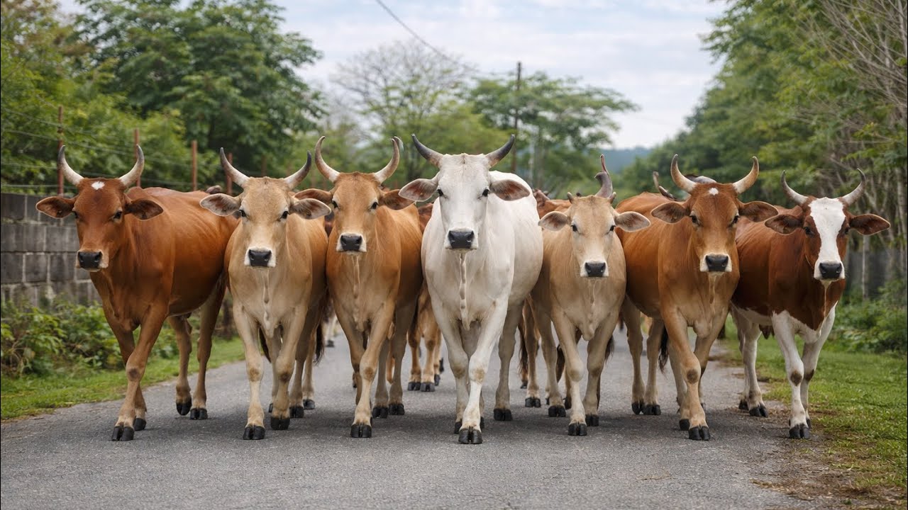 Herding dozens of gentle cattle in the late afternoon as they play around