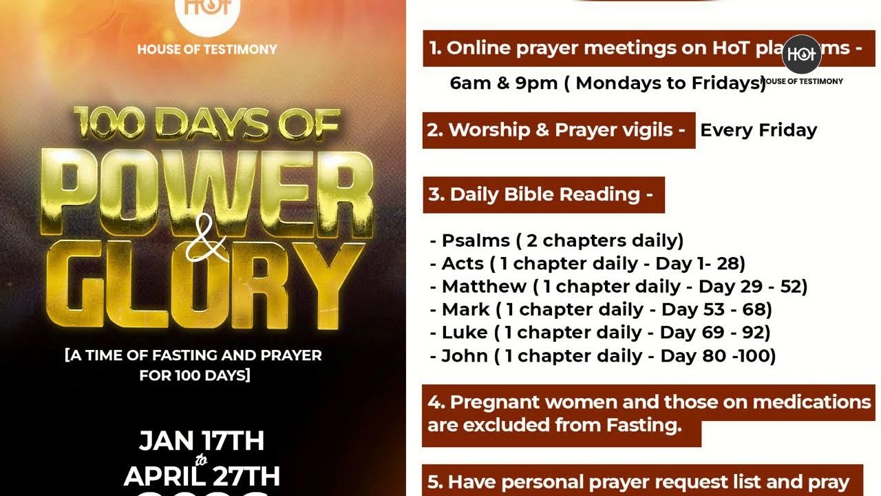 DAY 60 OF 100 DAY OF POWER AND GLORY || MORNING || 17-03-2026