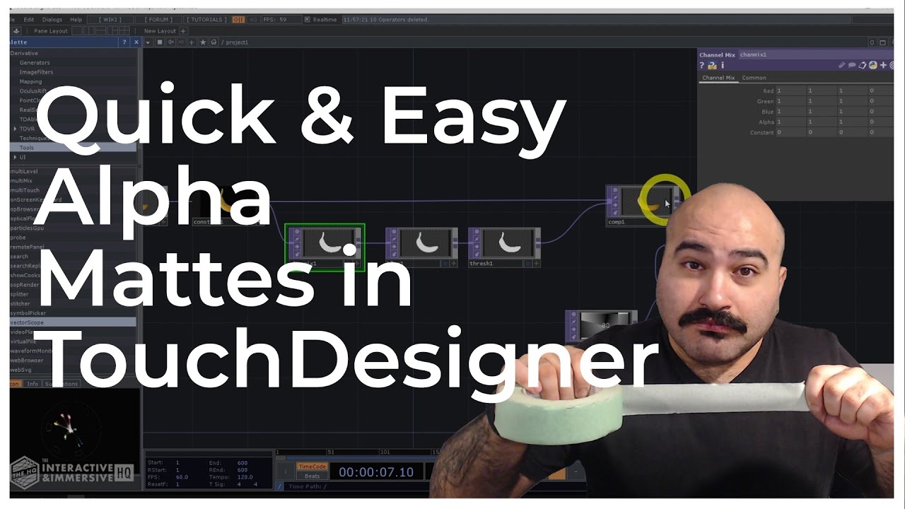 Quick & Easy Alpha Mattes in TouchDesigner - TouchDesigner Tutorial 043