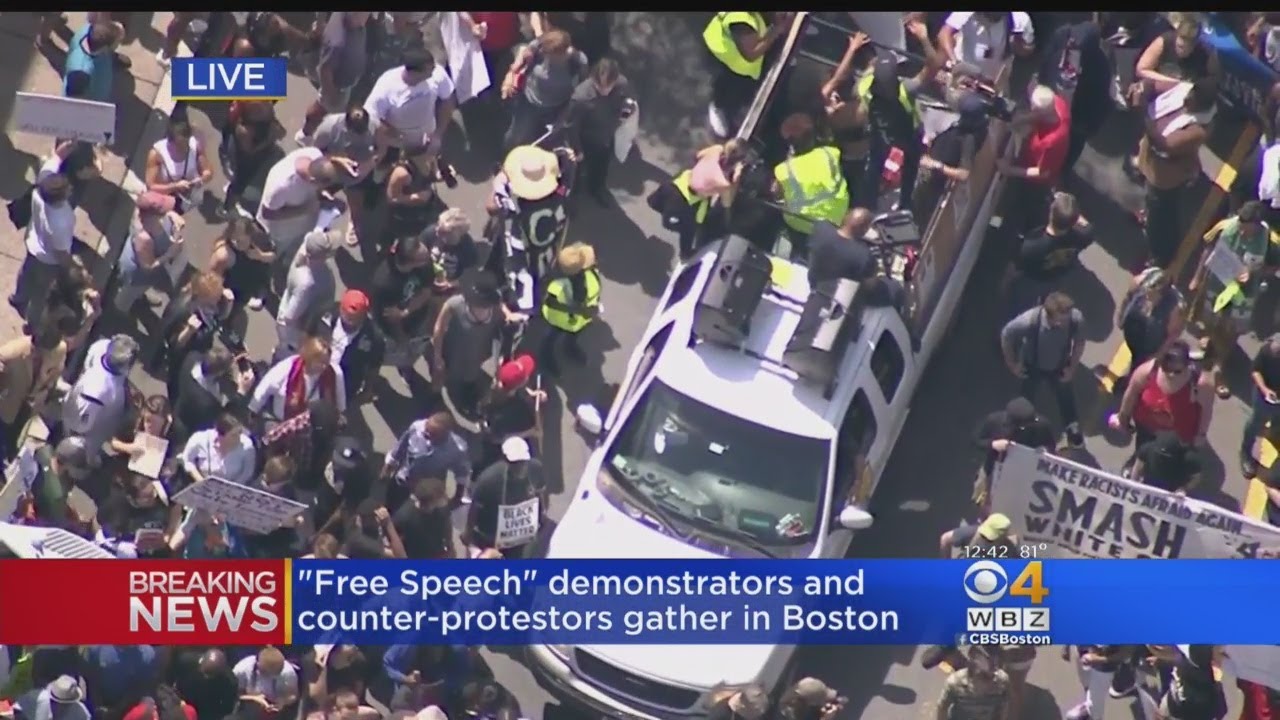 Roxbury Counter Protesters March To Boston Common