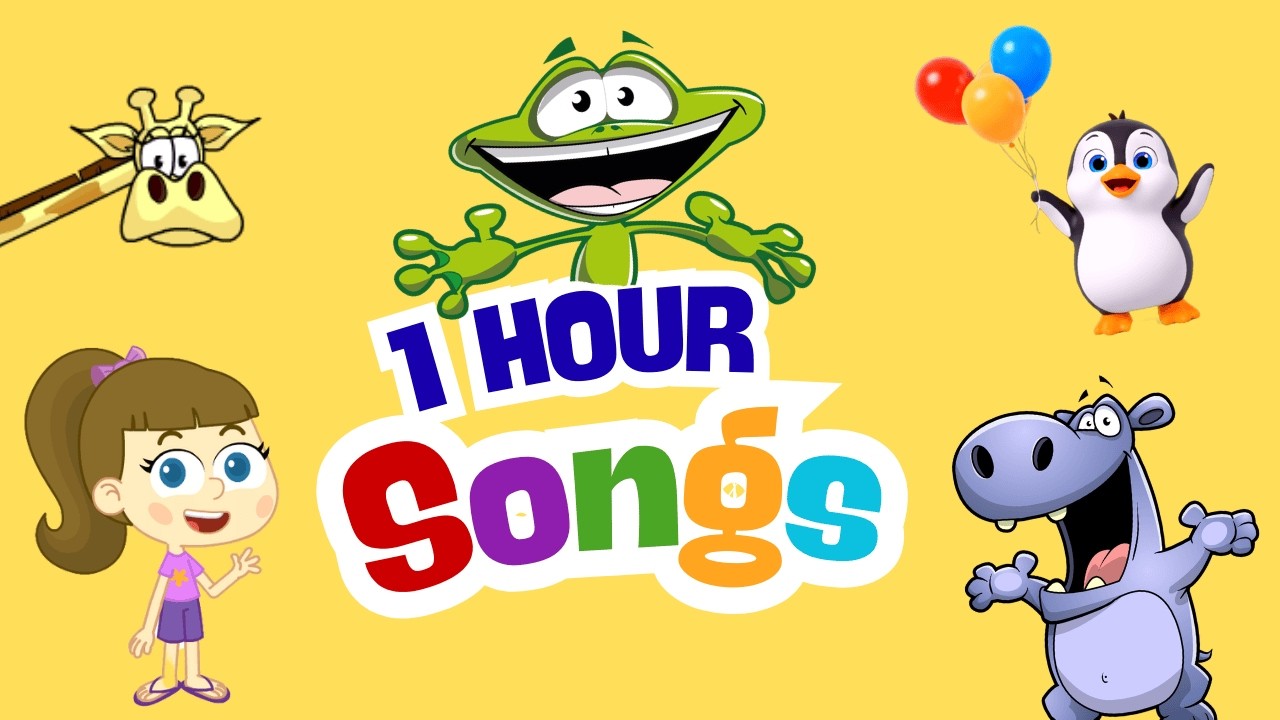 🐸 1 Hour of Funny Frog Songs | Kids Learning Songs & Nursery Rhymes Compilation