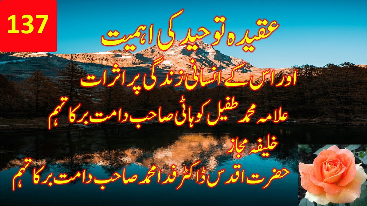 137۔ عقیدہ توحید اور اس کے انسانی زندگی پر اثرات