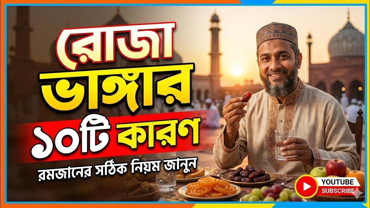 রোজা ভেঙে যাওয়ার ১০টি কারণ – আমরা প্রতিদিনই করছি এই ভুলগু #IslamicReminders #Islam #Muslim #Sunnah 