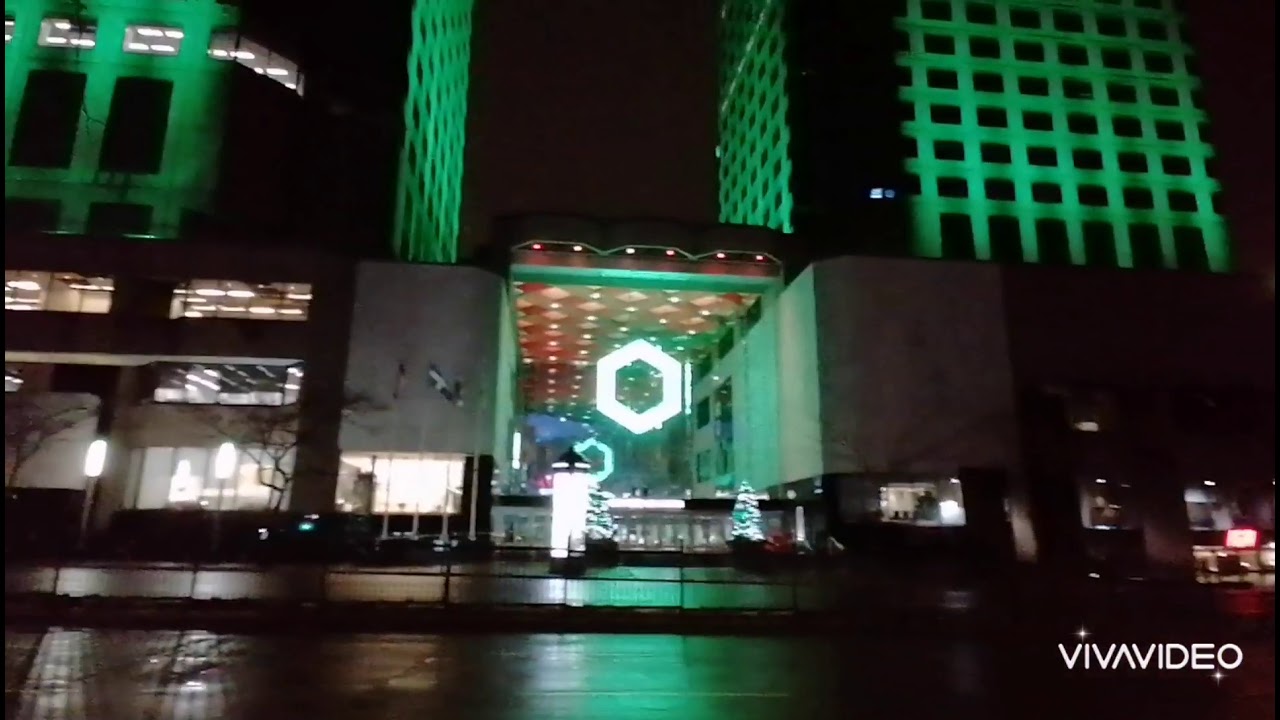 Walk Montreal Chinatown in Mtl Quebec Canada on Christmas Day
