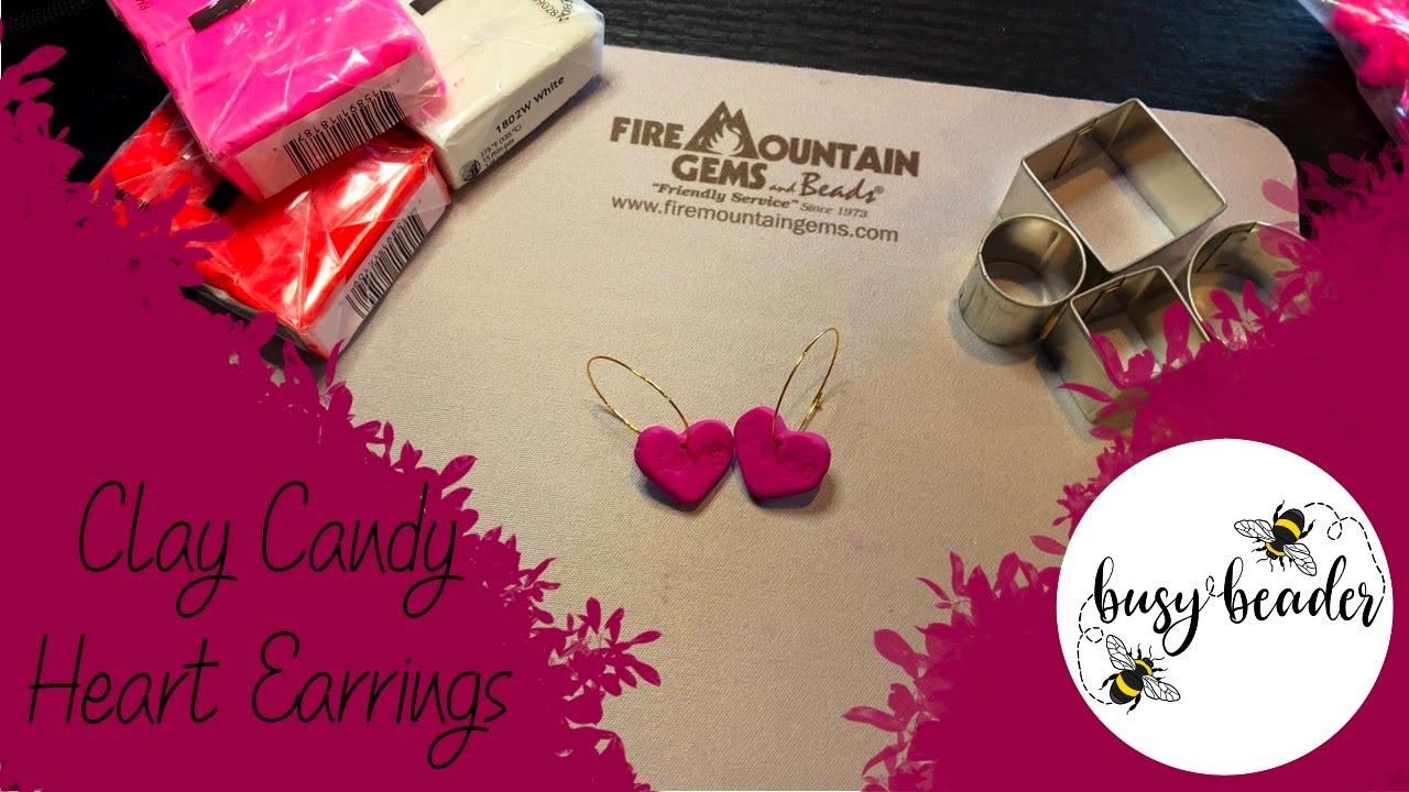 Make Your Own Clay Candy Heart Earrings