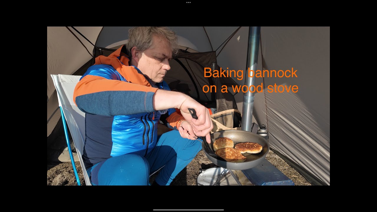 My first attempt baking bannocks on a wood stove.