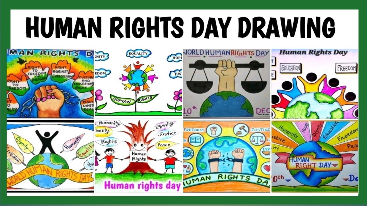 Human Rights Day Poster Making Ideas/ Human rights drawing ideas/Human Rights Day Poster Drawing
