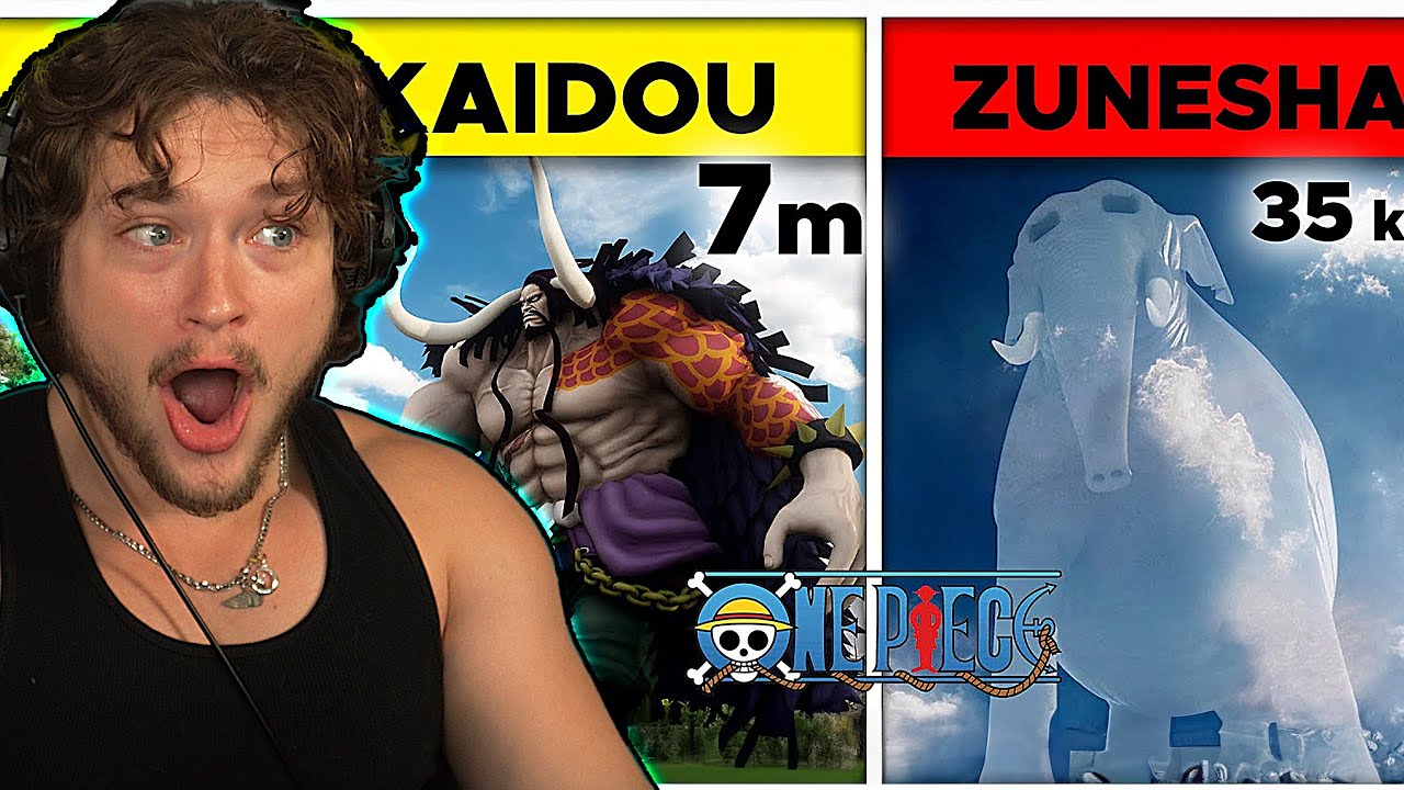 ONE PIECE 3D SIZE COMPARISON REACTION!!