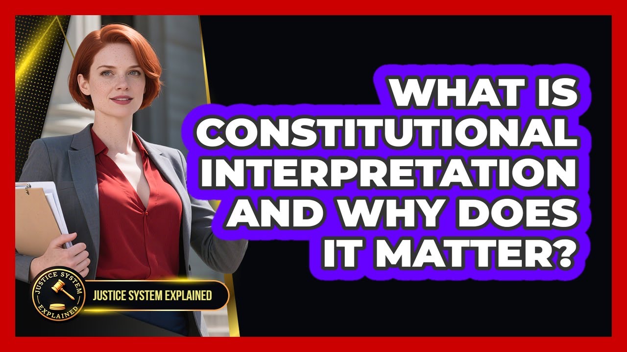 What Is Constitutional Interpretation And Why Does It Matter? - Justice System Explained