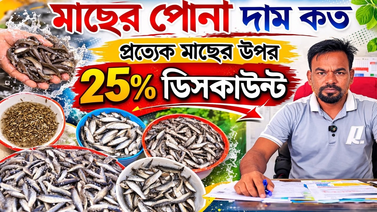 মাছের পোনার দাম কত এই রমজান মাসে প্রত্যেকটা মাসের উপর চলছে ধামাকা অফার এবং 25 % ডিসকাউন্ট